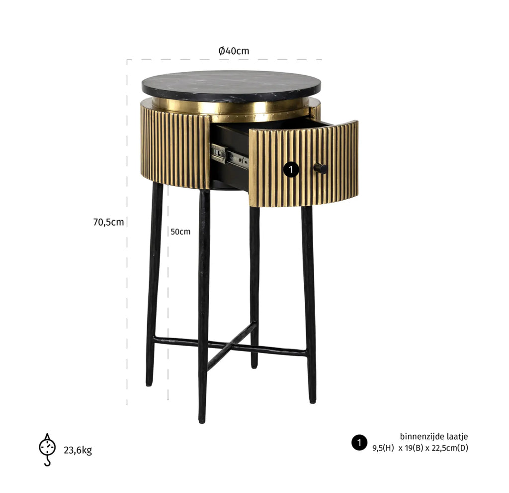 Ironville Gold End Table Home Store Living