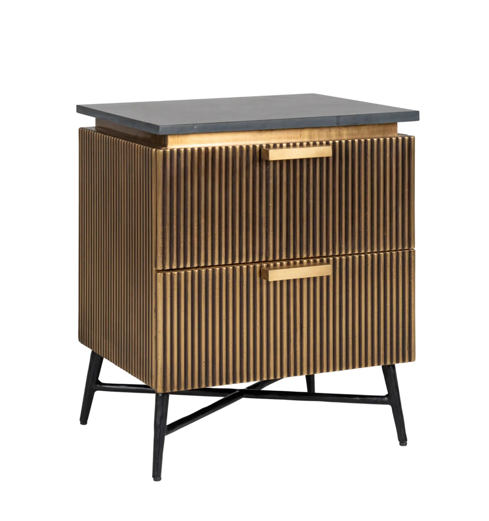 Ironville Gold Nightstand Home Store Living