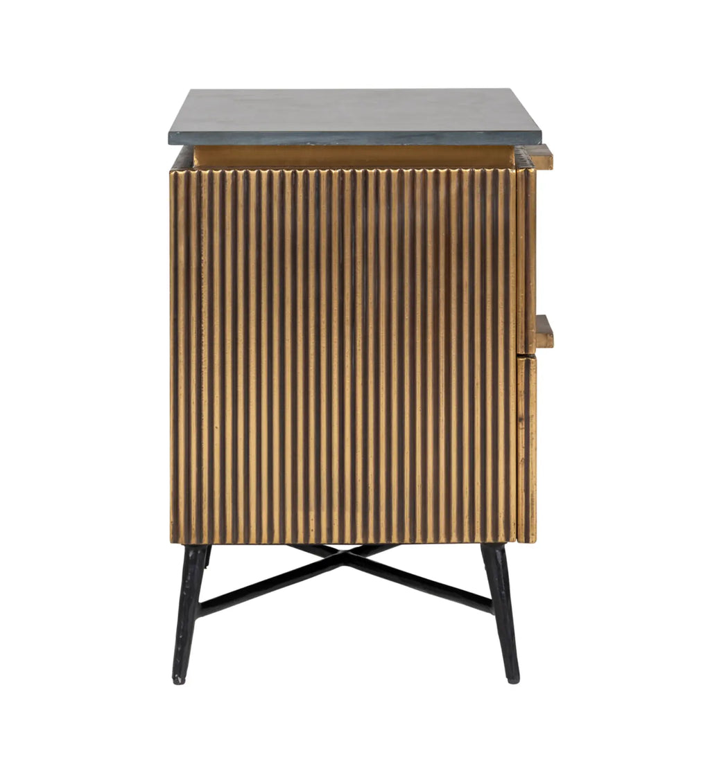 Ironville Gold Nightstand Home Store Living