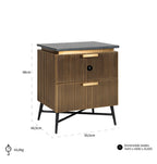 Ironville Gold Nightstand Home Store Living