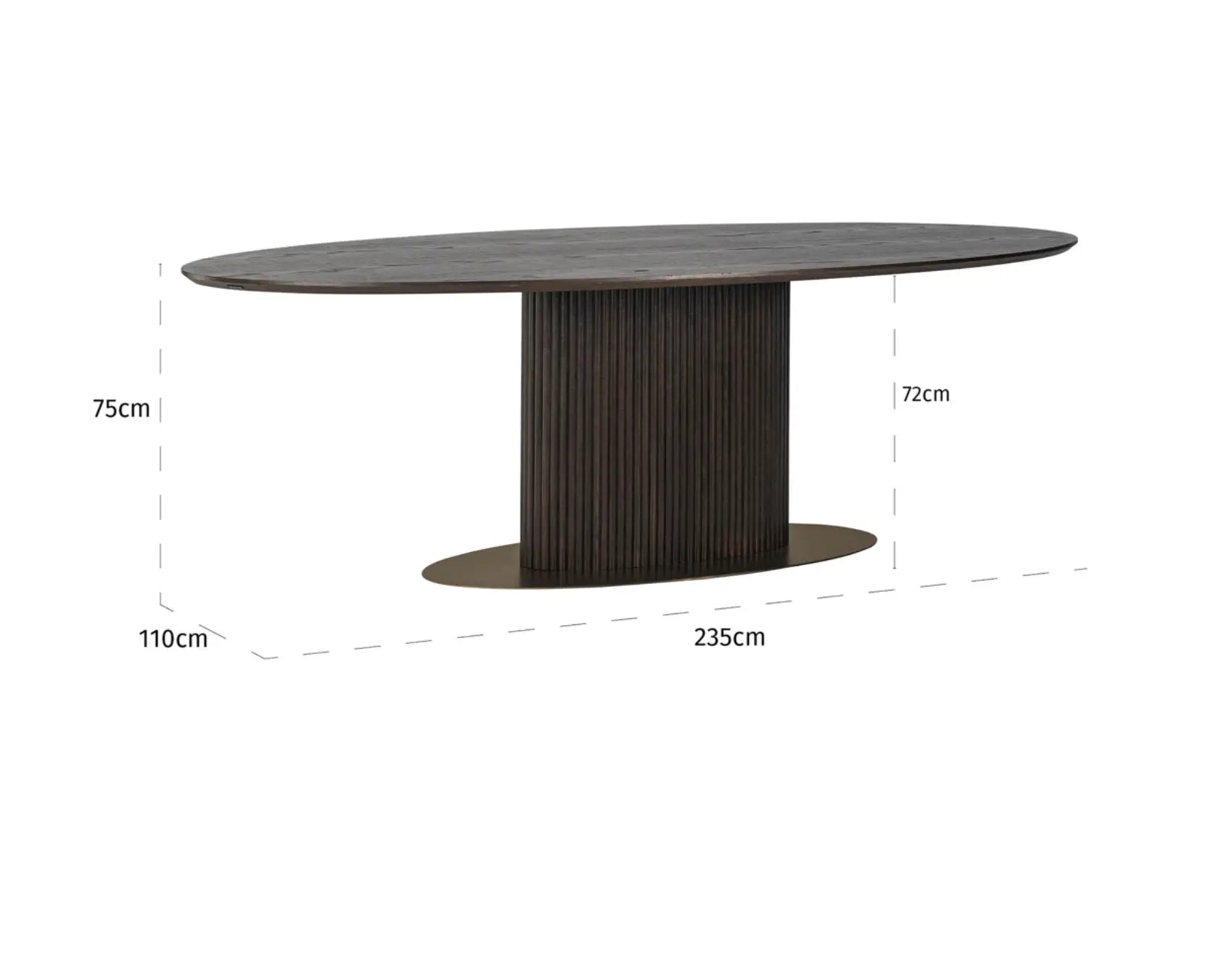 Luxor Brown Oval Dining Table Home Store Living