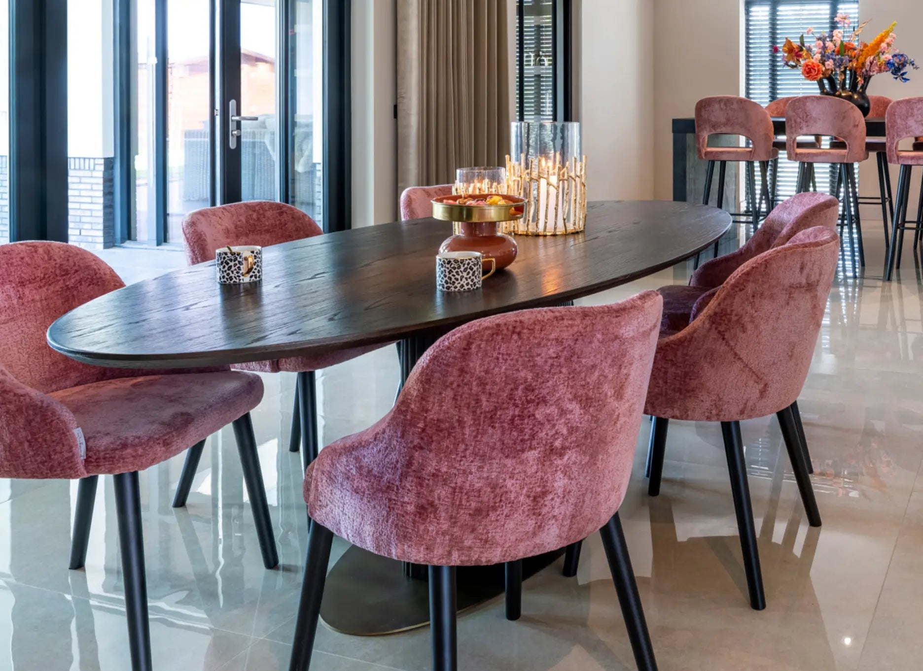 Luxor Brown Oval Dining Table Home Store Living