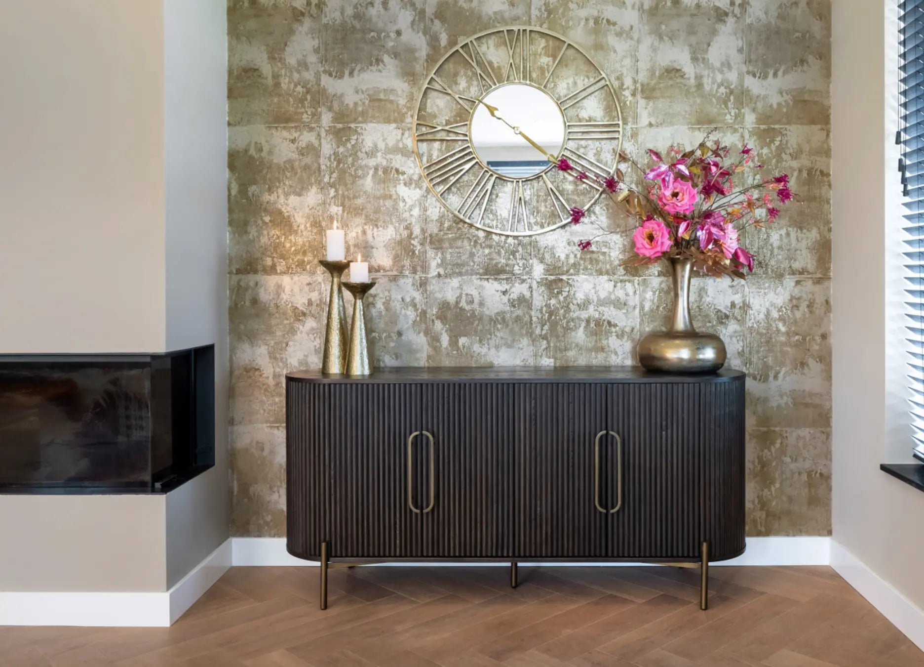 Luxor 4 Door Brown Sideboard Home Store Living