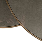Bloomville Shargreen Brass Nested Coffee Table (Set of 2) - Glass Tops Included Home Store Living