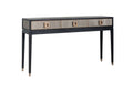 Bloomville Brass Shagreen Console Table Home Store Living
