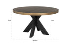 Bloomville 1.4m Brass Shagreen Dining Table (inc. Glass Top) Home Store Living