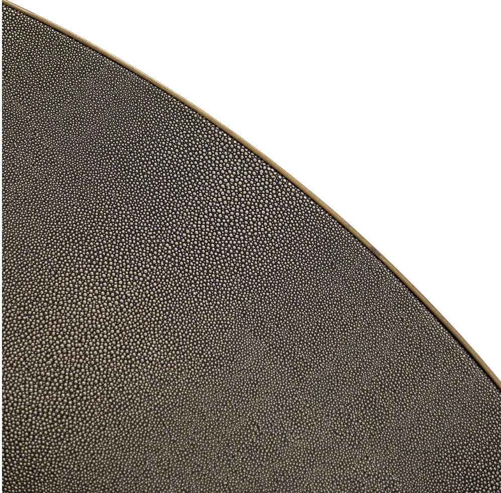 Bloomville 1.4m Brass Shagreen Dining Table (inc. Glass Top) Home Store Living