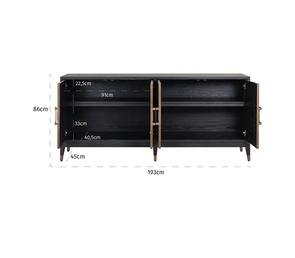 Bloomville Brass Shagreen Sideboard Home Store Living