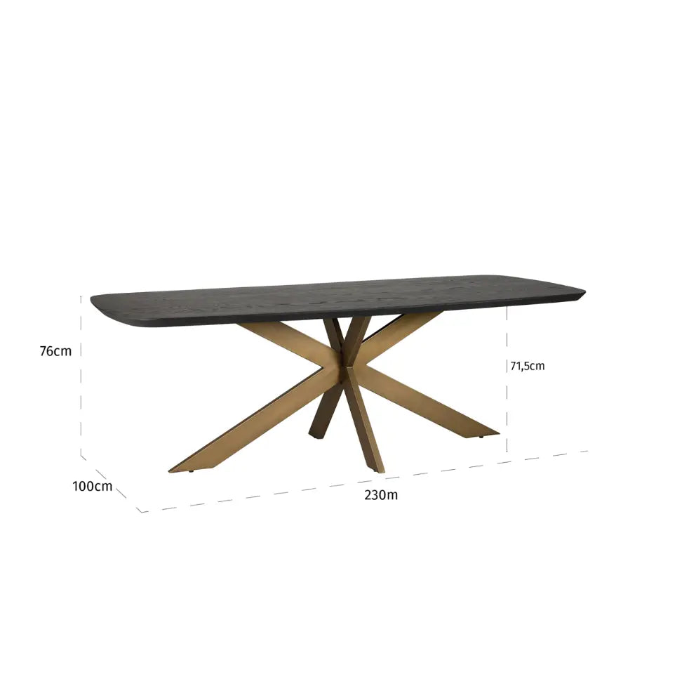 Cambon Danish Oval Dining Table – Dark Coffee Finish Home Store Living