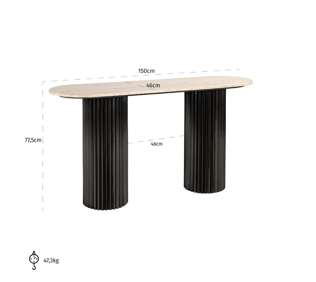 Hampton Dark Brown Console Table Home Store Living