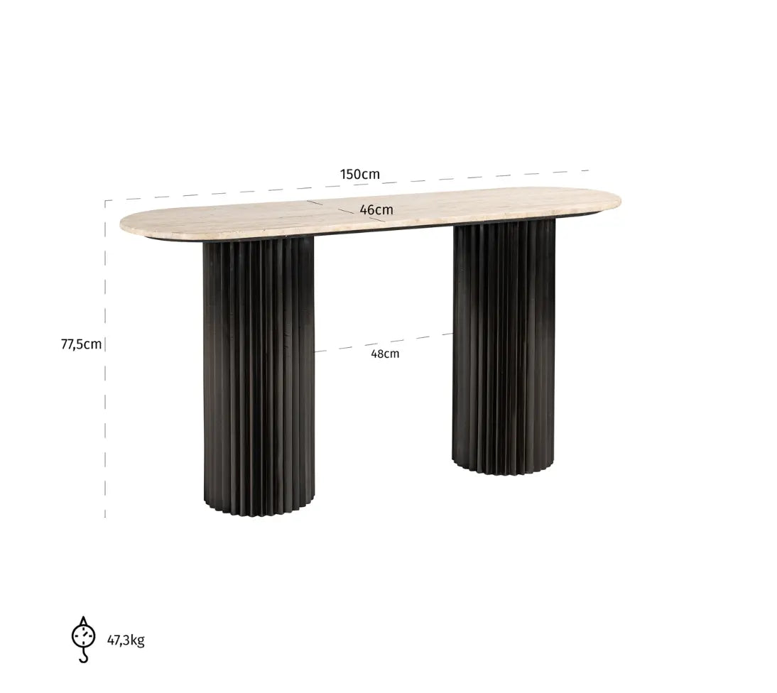 Hampton Dark Brown Console Table Home Store Living