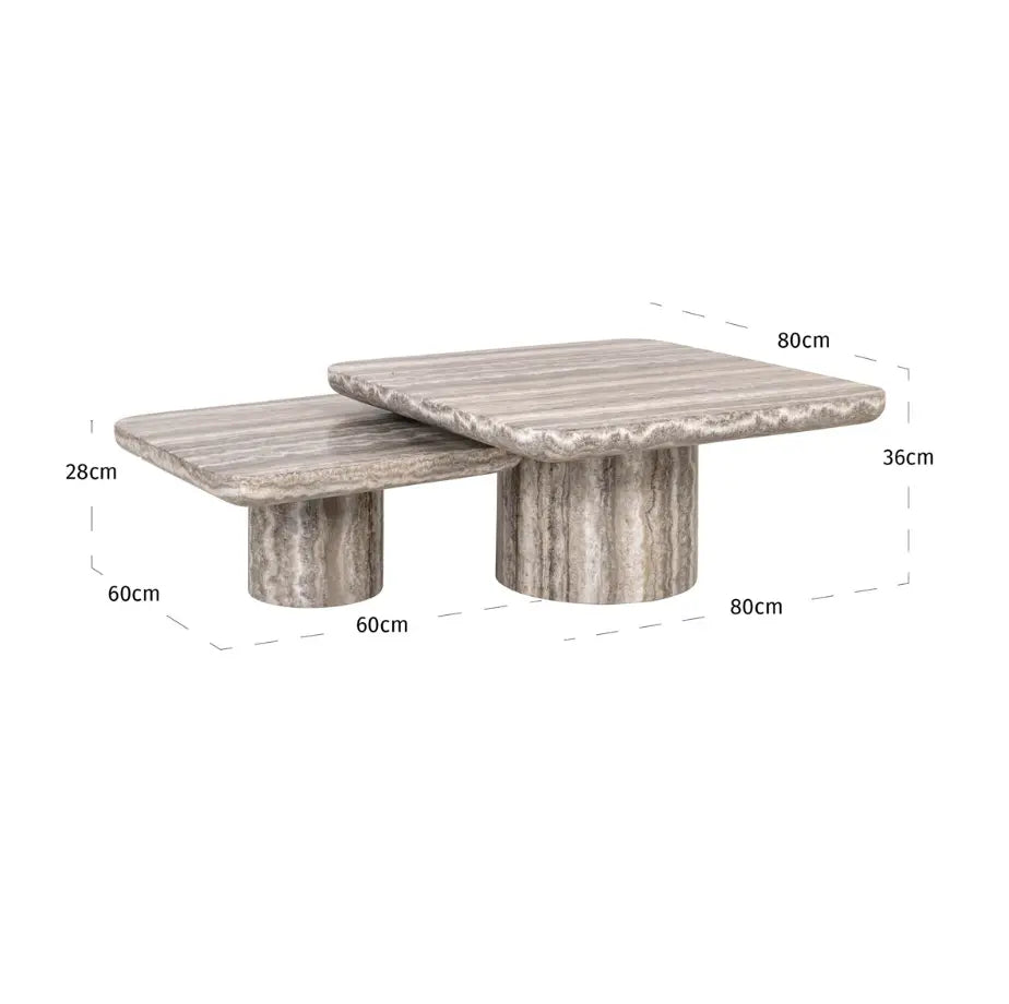 Dulce Grey Nested Coffee Table (Set of 2) Home Store Living