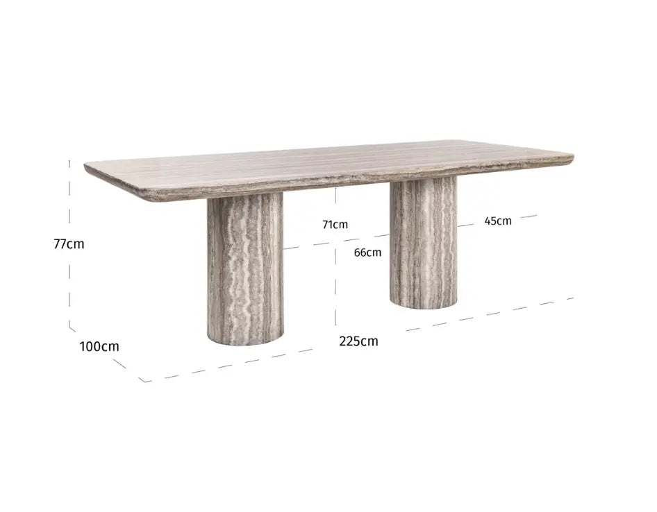 Dulce Grey Dining Table 225cm Home Store Living