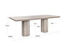 Dulce Grey Dining Table 225cm Home Store Living