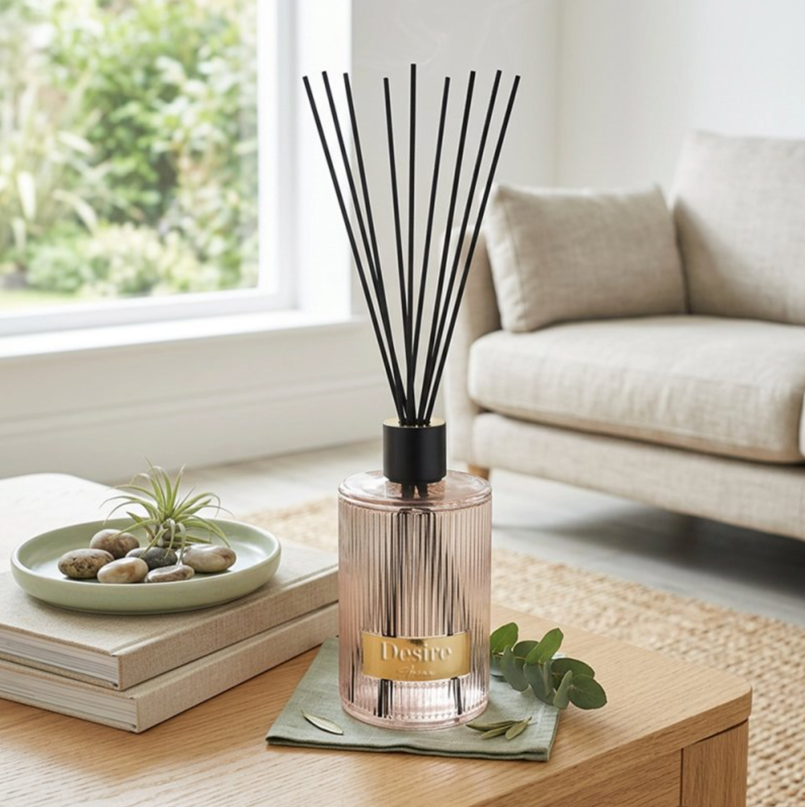 Maison Parfum 2000ml Coco Ribbed Reed Diffuser Lesser & Pavey Ltd
