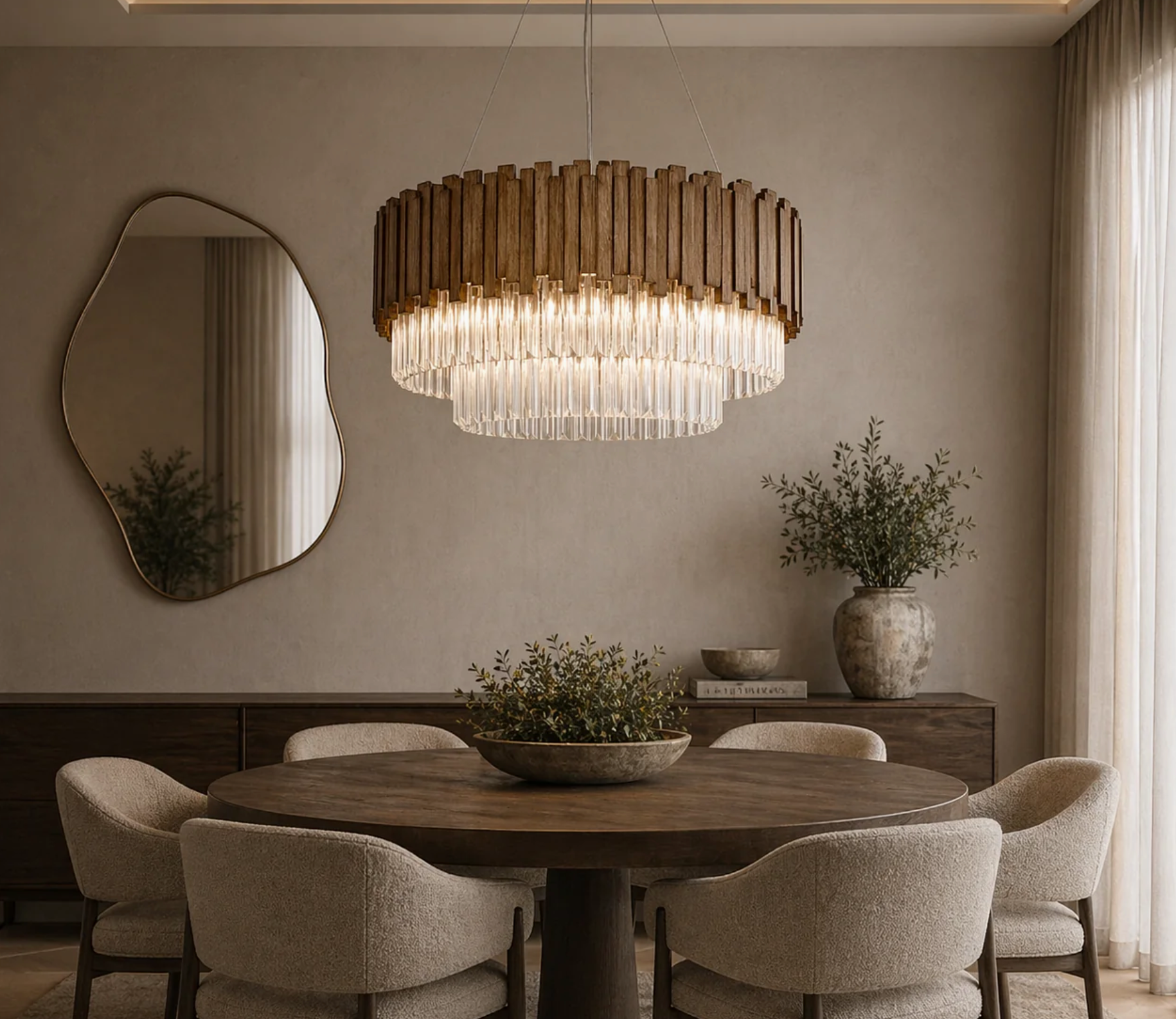 10 Light Ironwork Crystal Hanging Ceiling Light China