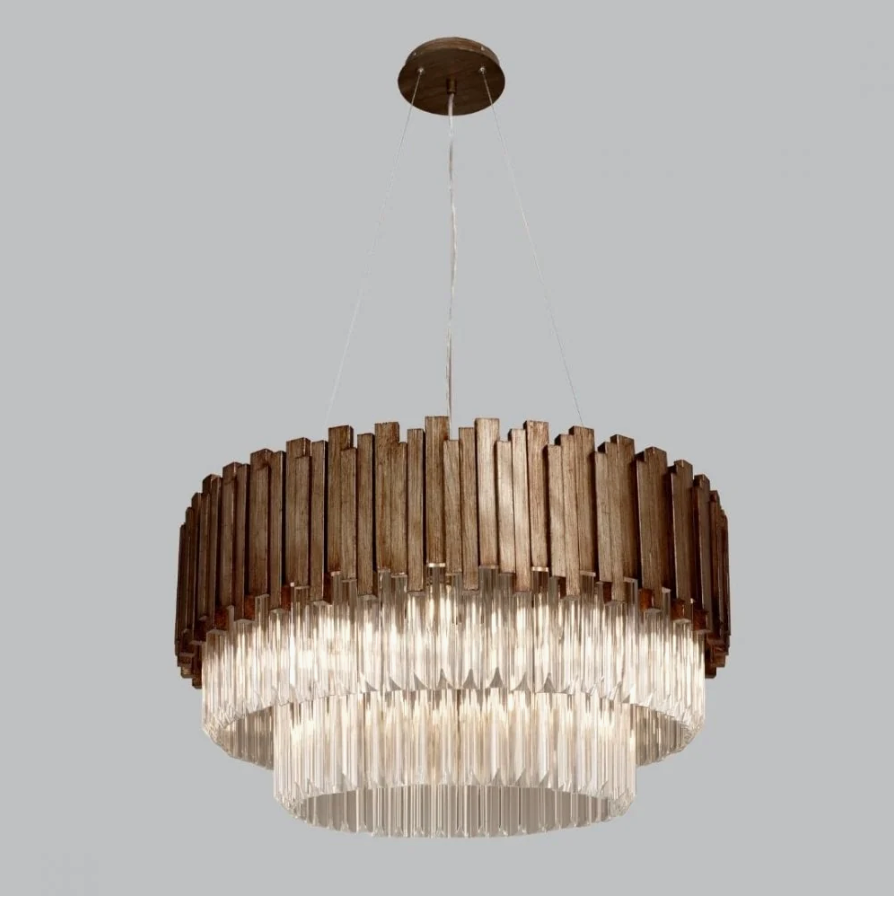 10 Light Ironwork Crystal Hanging Ceiling Light China