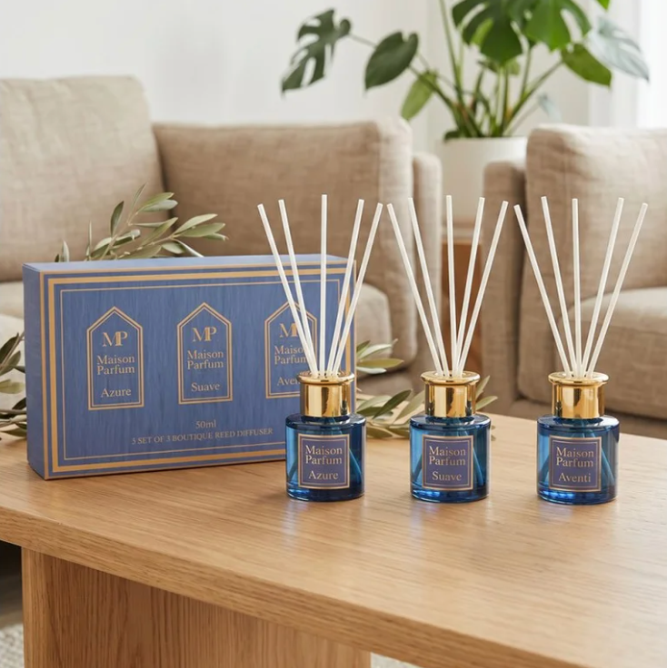 3X 50ML DIFFUSERS SET AZURE/SUAVE/AVENTI Lesser & Pavey Ltd