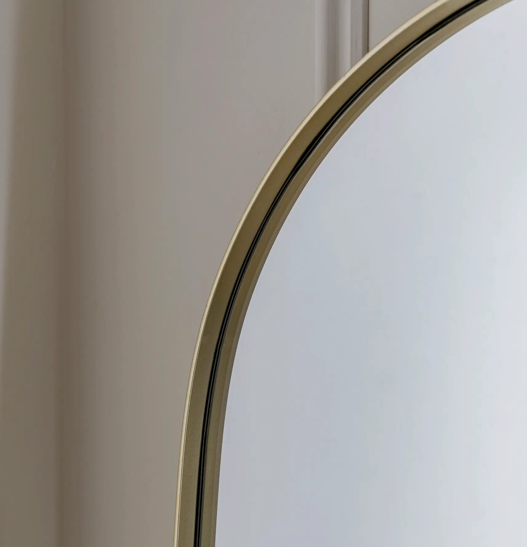 Hurston Arch Mirror Champagne 500x30x1700mm Home Store Living