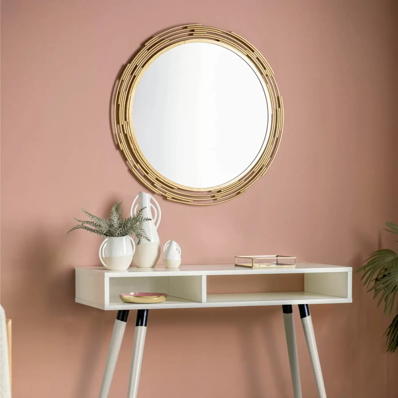 Cristo Mirror Gold 800x25x800mm Home Store Living