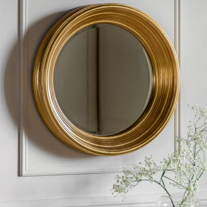 Chaplin Round Mirror Gold 650x650mm Home Store Living