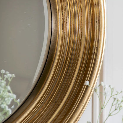 Chaplin Round Mirror Gold 650x650mm Home Store Living