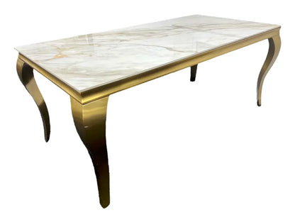 Louis Grey Marble Dining Table 1.5 m Home Store Living