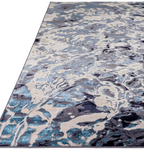 Aurora Foam Metallic Blue Rug Home Store Living