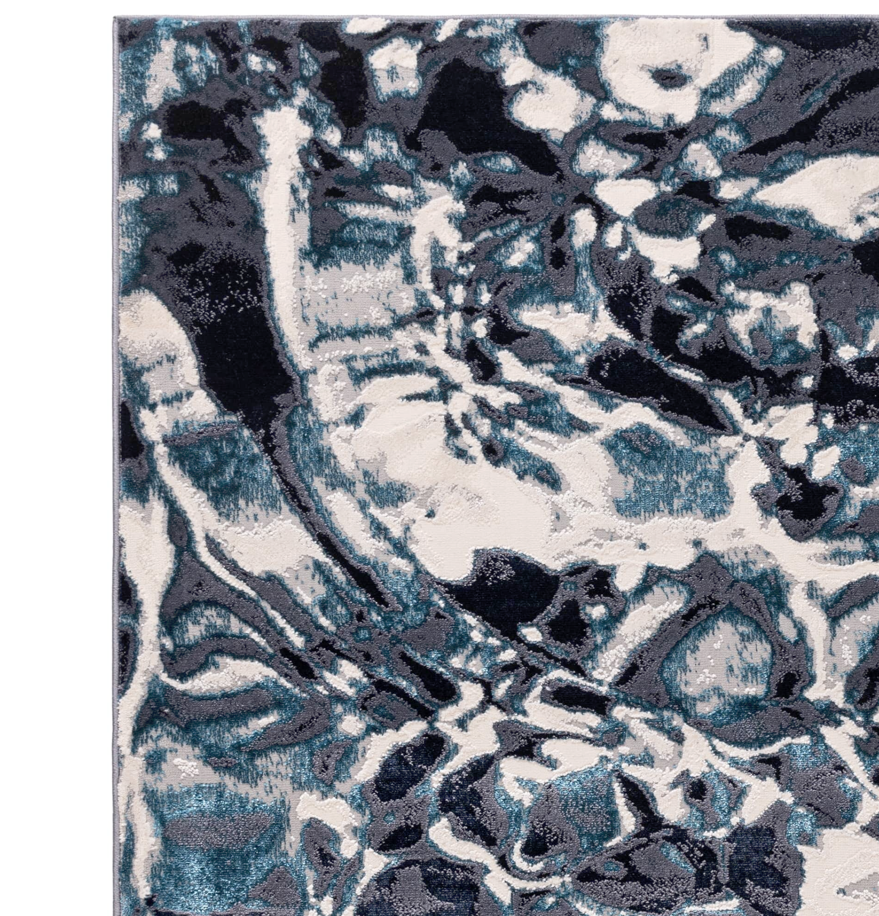 Aurora Foam Metallic Blue Rug Home Store Living