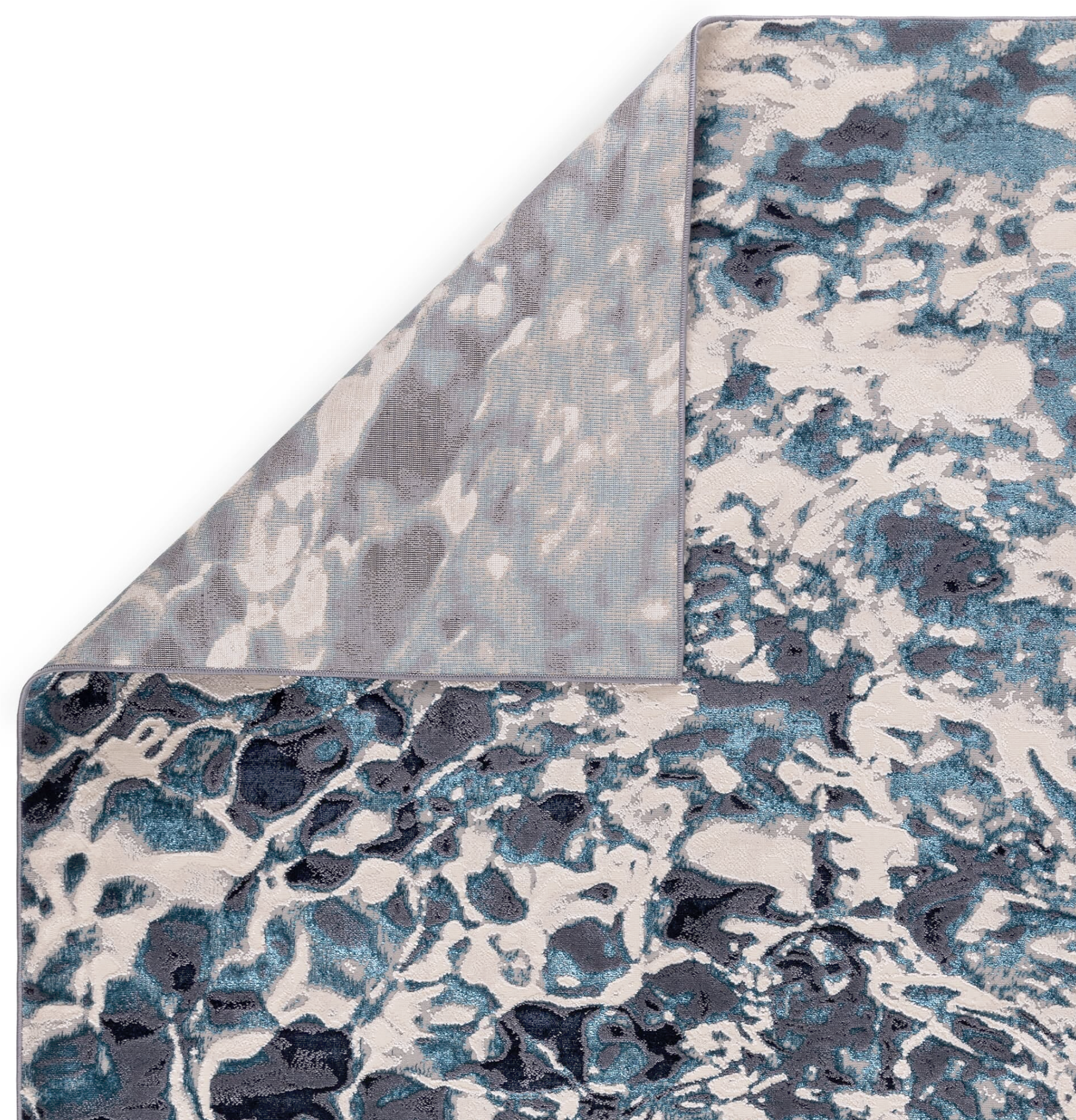 Aurora Foam Metallic Blue Rug Home Store Living