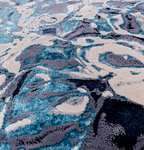 Aurora Foam Metallic Blue Rug Home Store Living