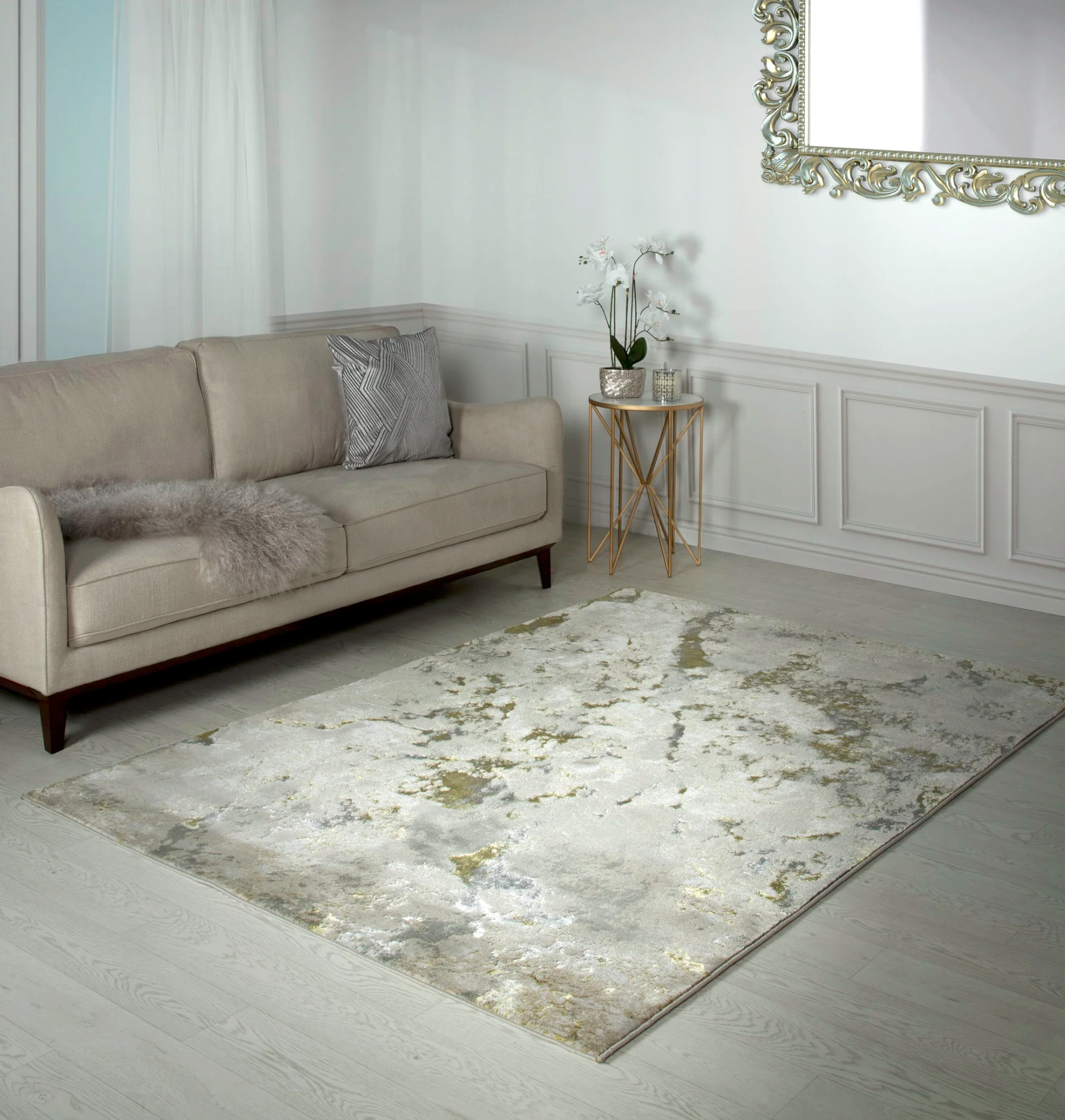 Aurora Galaxy Gold Rug Home Store Living