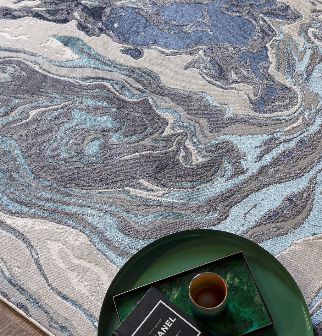 Aurora Ocean Abstract Rug Home Store Living
