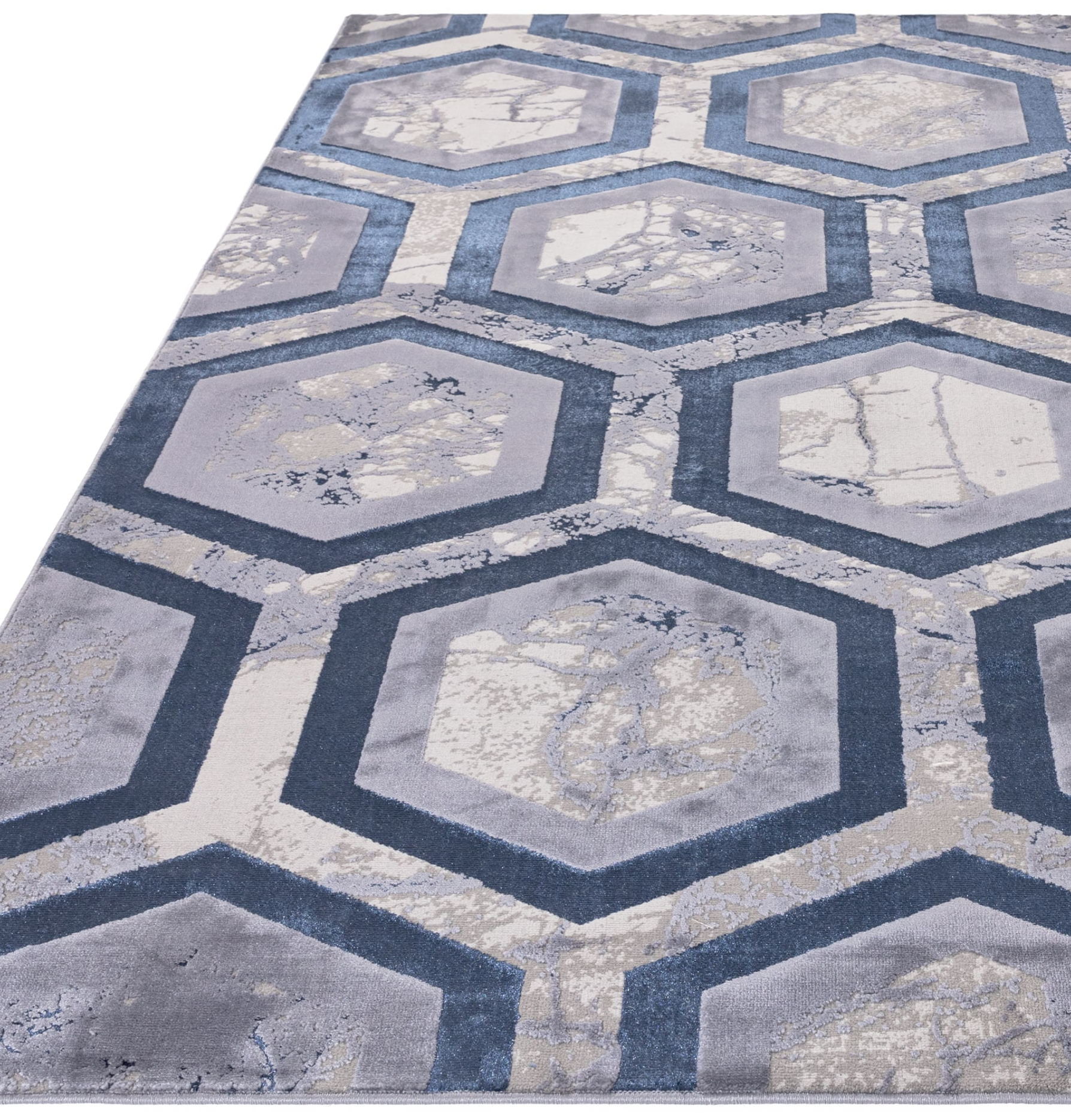 Aurora Hexagon Geometric Rug Home Store Living