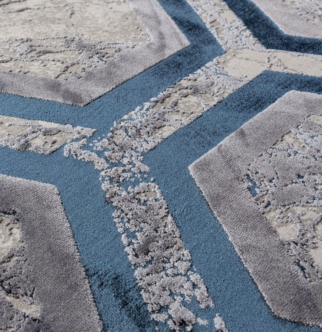 Aurora Hexagon Geometric Rug Home Store Living