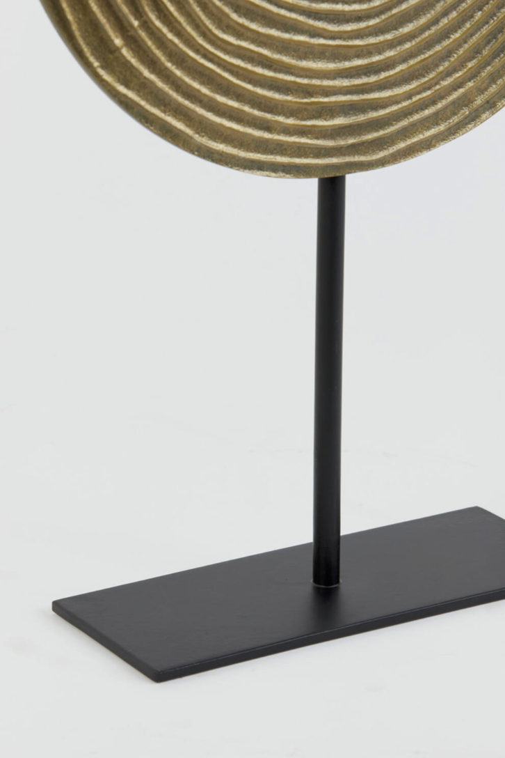 Ornament on base 35x10x56 cm RAWAS r ant brnz circle-mt blck Light and Living