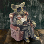 Frenchie in Armchair Home Ornament Lesser & Pavey Ltd