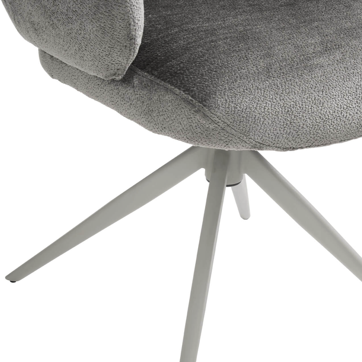 Apollo Plush Swivel Dining Chair Mocha Vida living ltd