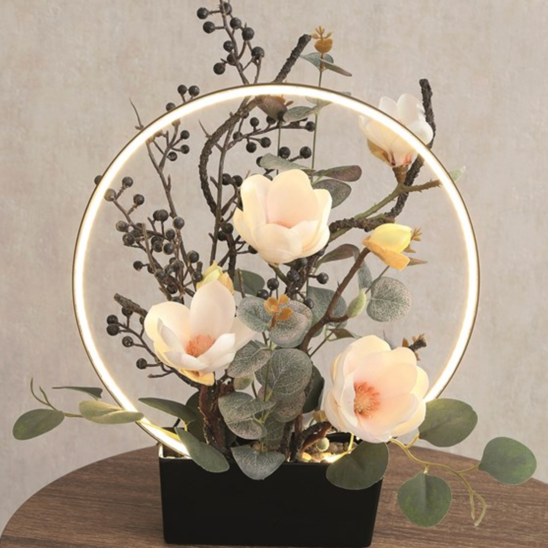 LED Floral Botanical Lamp 30x35cm straits