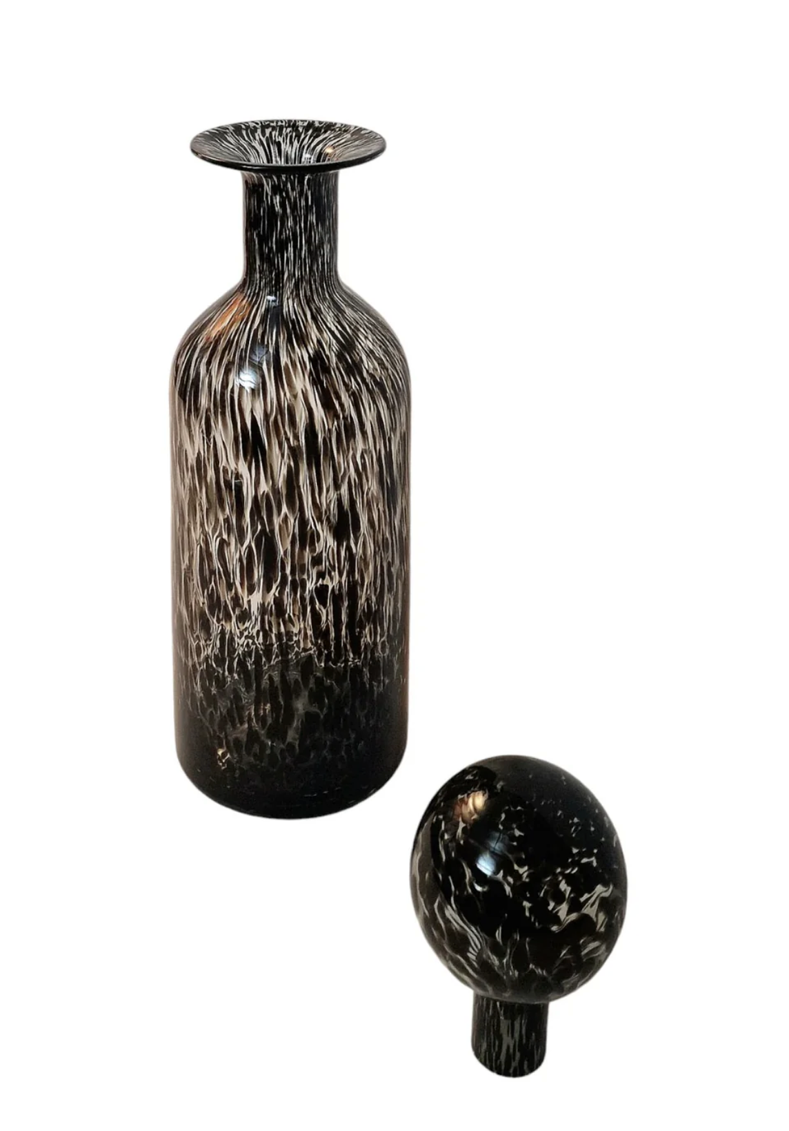 40cm Grey Deco Glass Jar with Lid - Home Store Living