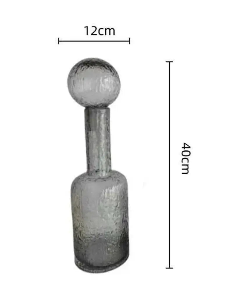 40cm Grey Mirage Decorative Bottle with Lid - Home Store Living