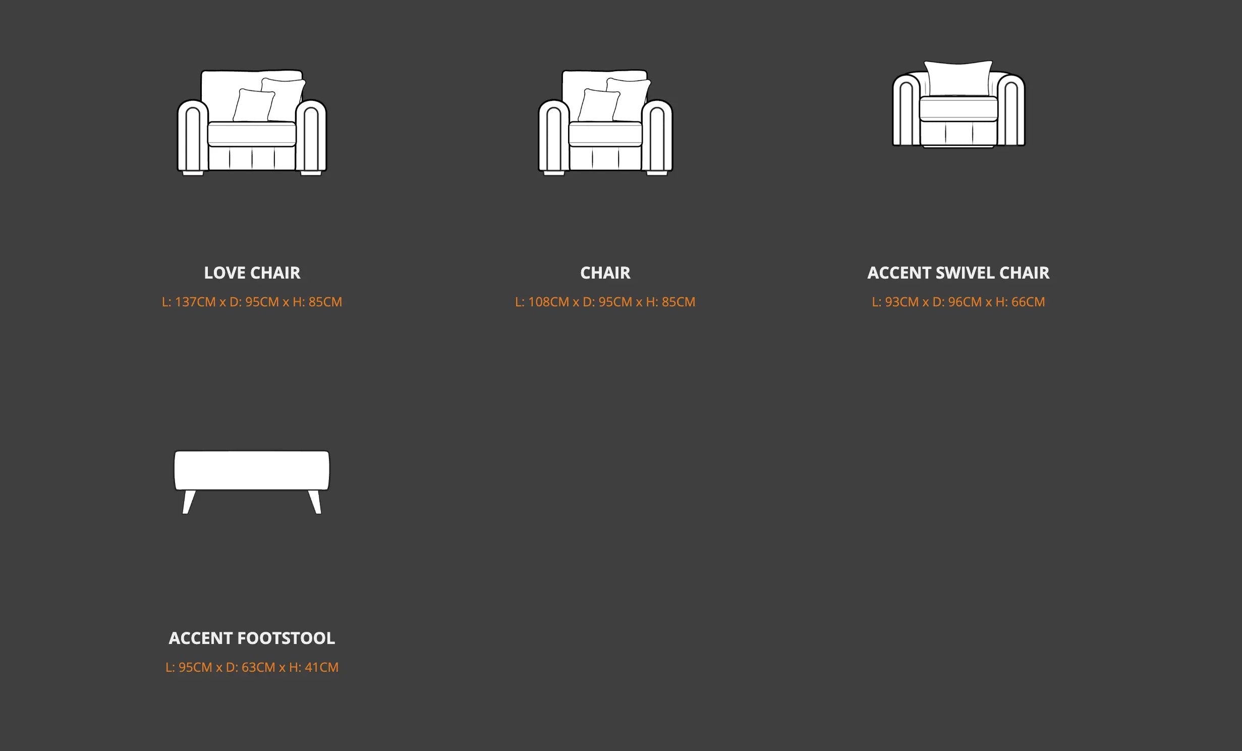 Glamour Premium High Back Sofa Range Home Store Living