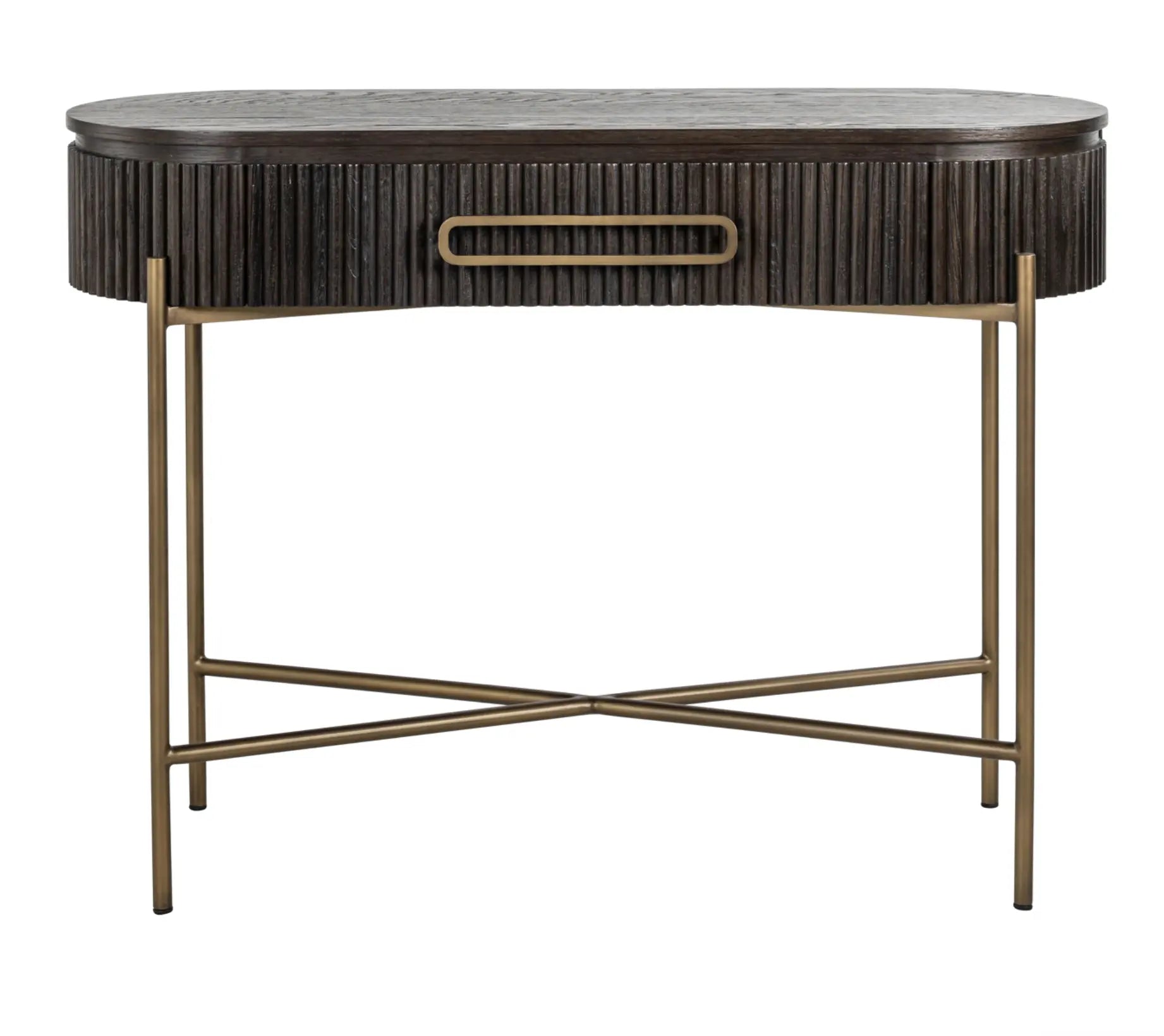 Luxor 1 Drawer Brown Console Table Home Store Living