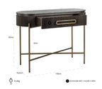 Luxor 1 Drawer Brown Console Table Home Store Living