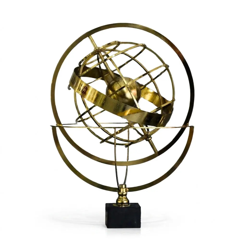 Large 46cm Gold Armillary Sundial Sphere Ivan