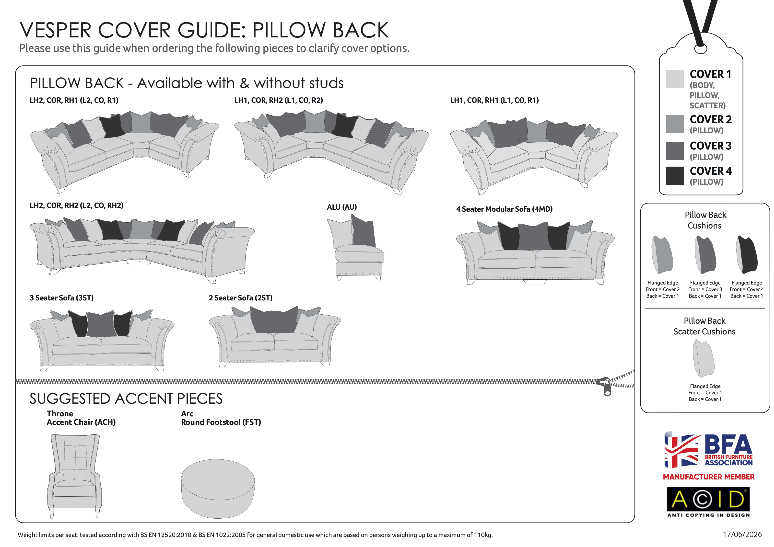 Vana Pillow Back Sofa Range Buoyant