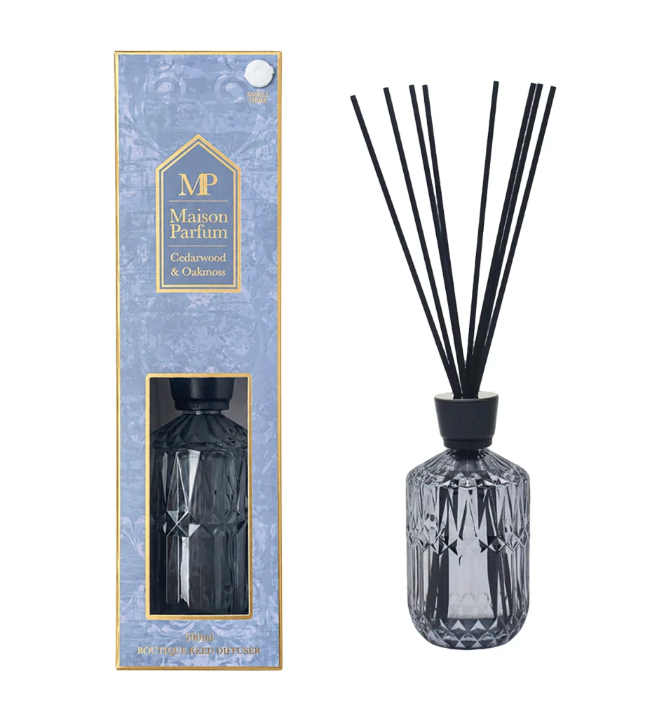Cedarwood & Oakmoss 500ml Maison Parfum Reed Diffuser Lesser & Pavey Ltd