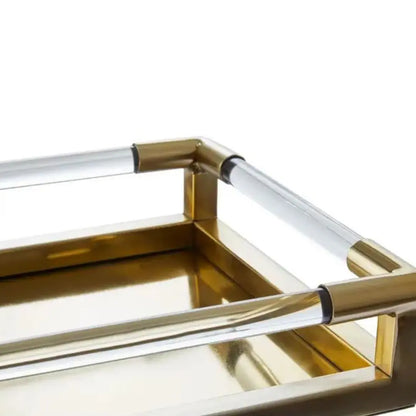 Lucia Gold Finish Tray Home Store Living