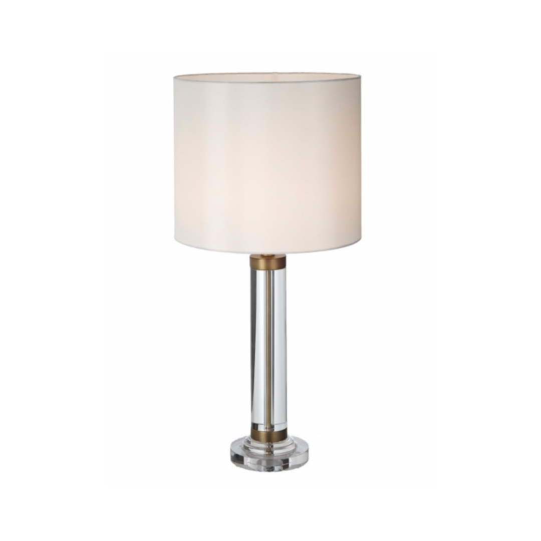 Treviso Brushed Gold Glass Table Lamp Home Store Living