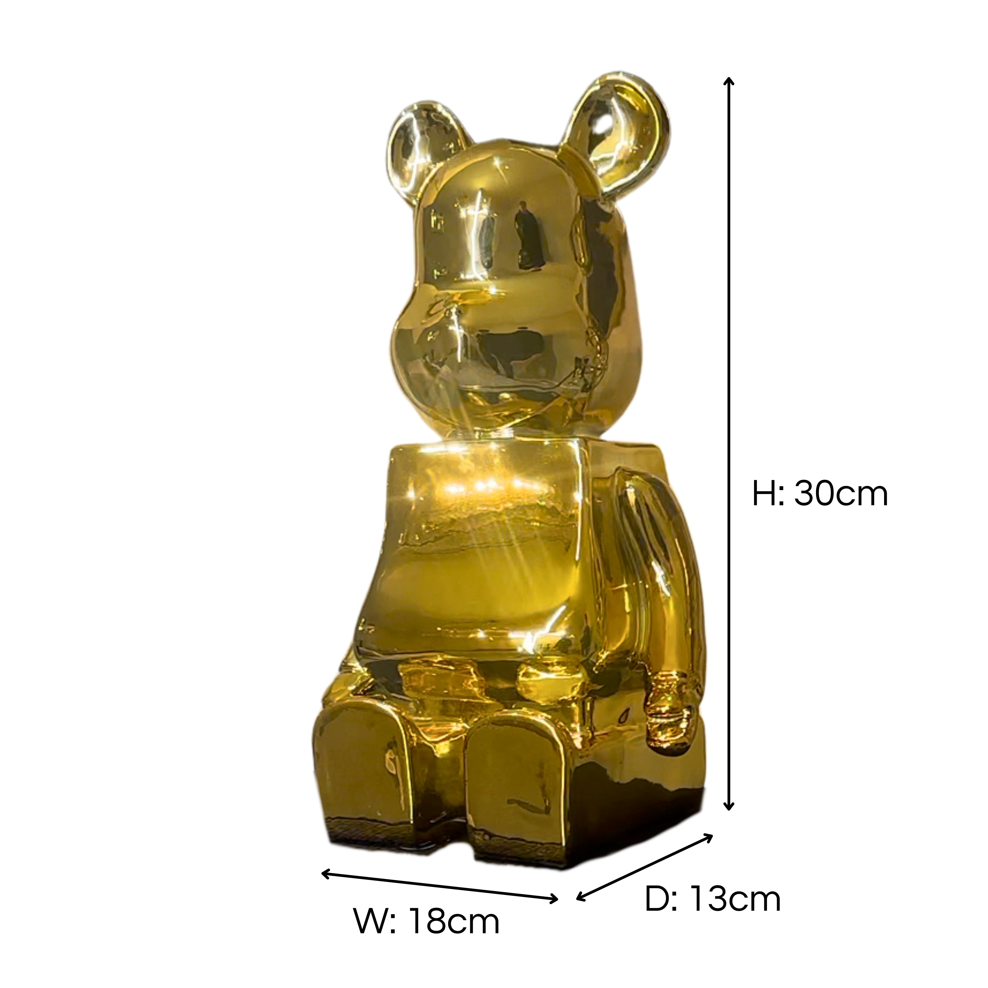 Gold Sitting Bear 30cm Ivan